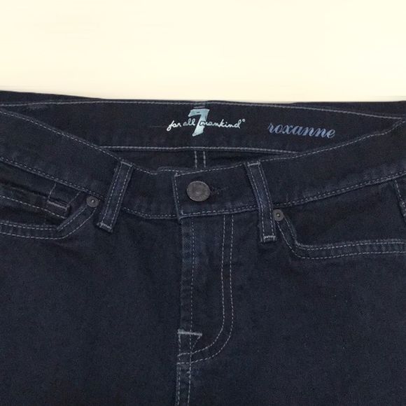 7 FOR ALL MANKIND Roxanne Dark Wash Skinny Jeans - Picture 3 of 7